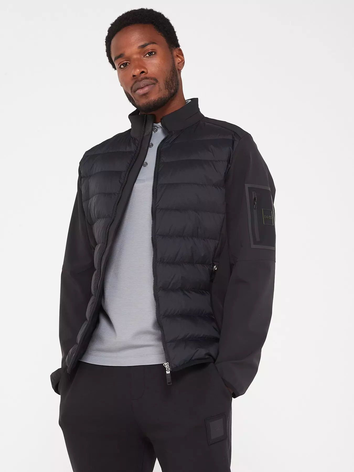 BOSS Kids Reversible Padded Jacket Lime - Terraces Menswear