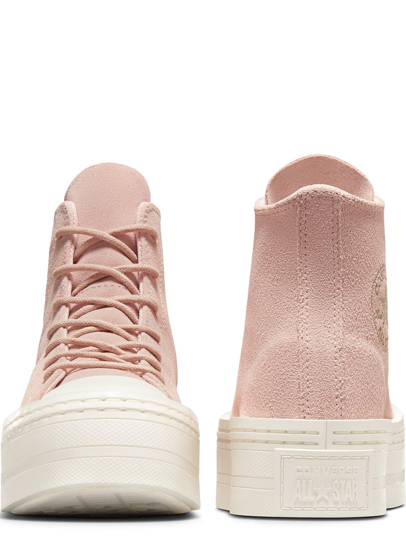 Chuck Taylor All Star Modern Lift Suede Hi Tops Pink