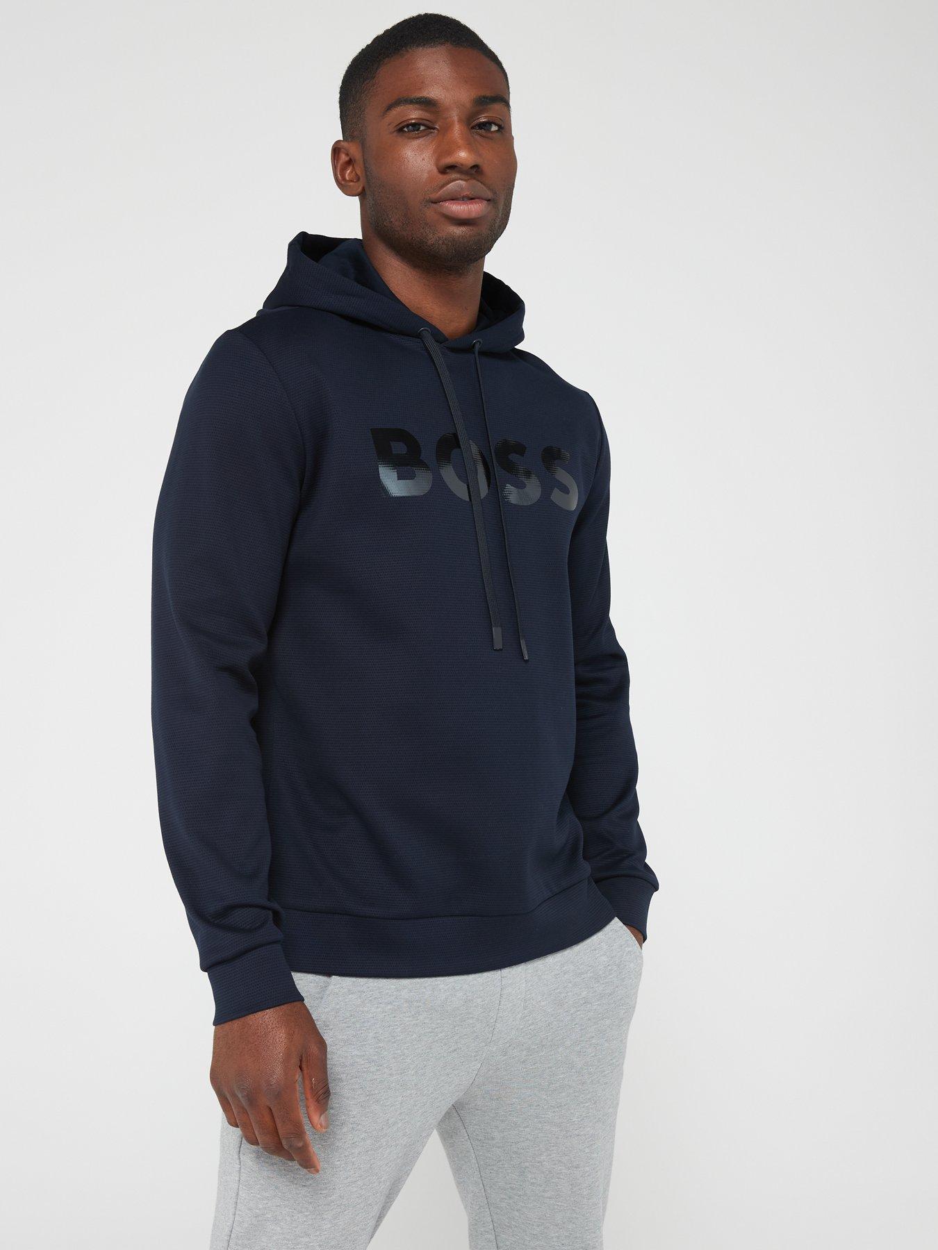 Blue Boss Hoodies sweatshirts Men www.littlewoods