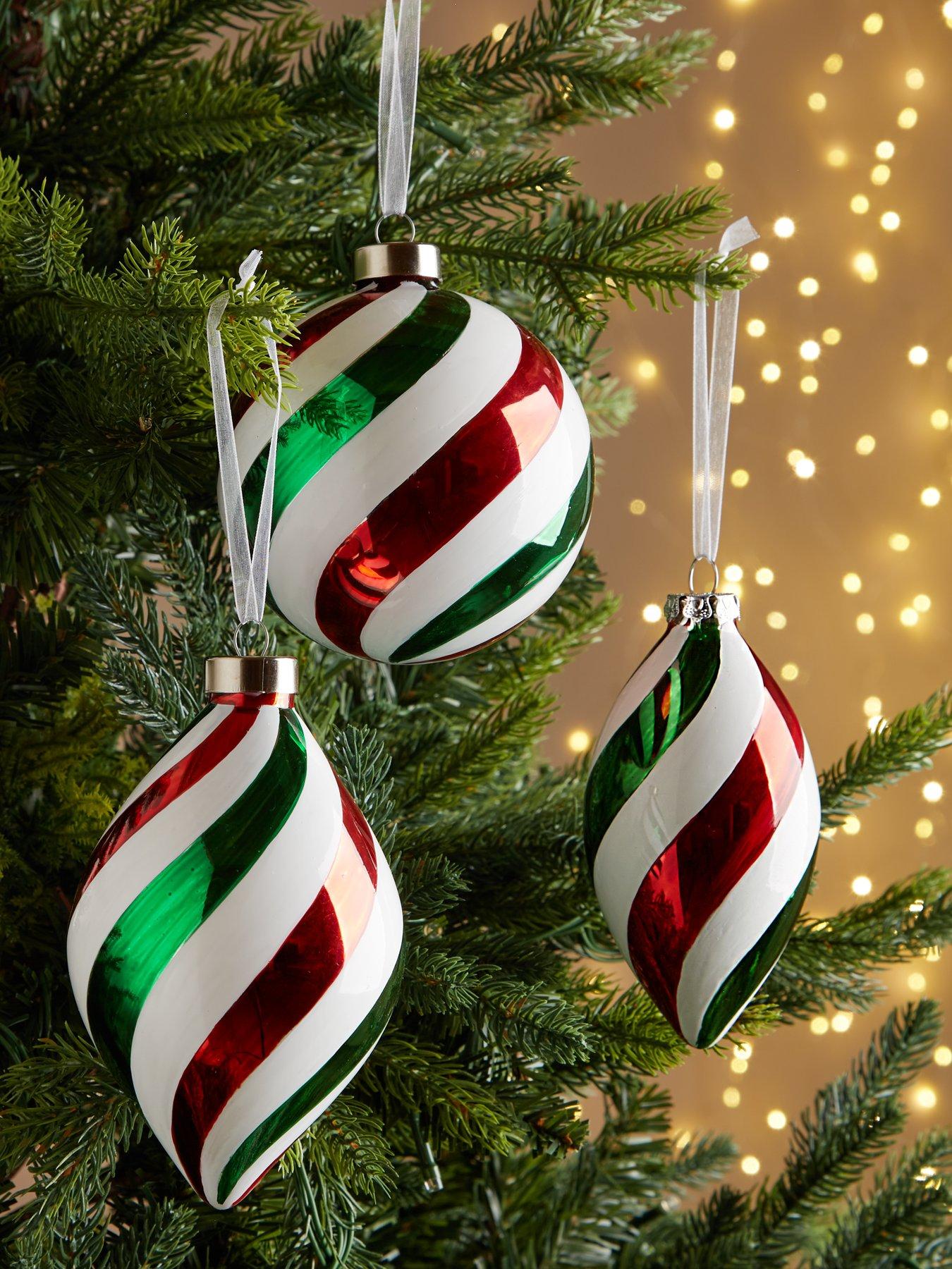 very-home-set-ofnbsp3-redgreenwhite-glass-christmas-tree-ornaments