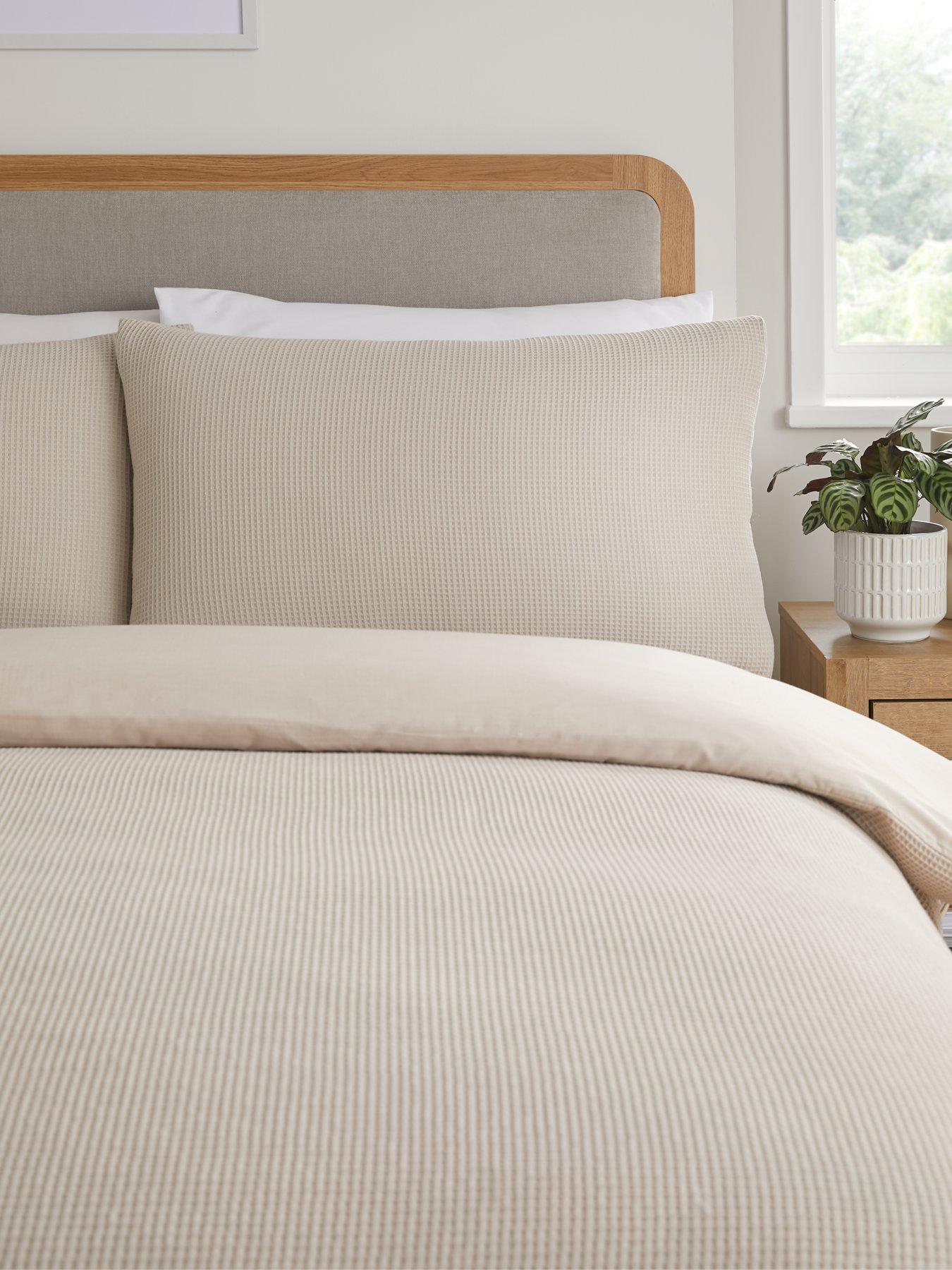  image of very-home-waffle-duvet-cover-set-natural
