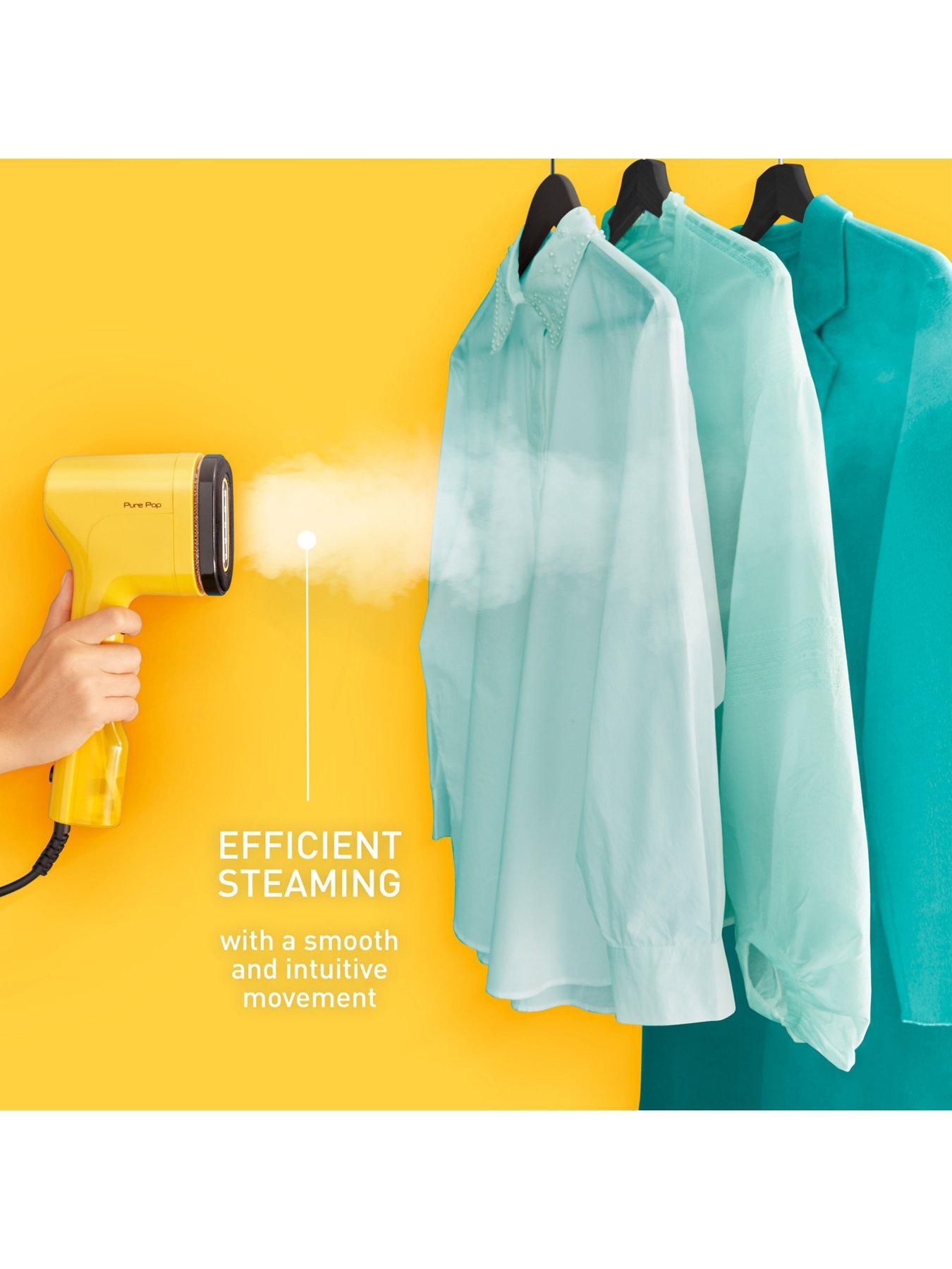  image of tefal-pure-pop-clothes-steamer-sunshinenbspyellow