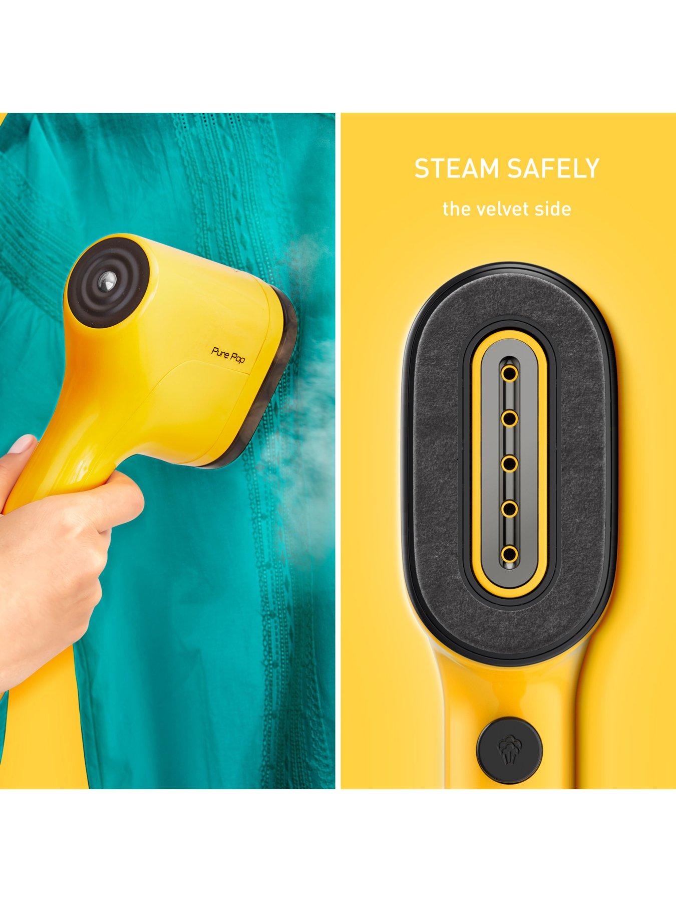  image of tefal-pure-pop-clothes-steamer-sunshinenbspyellow