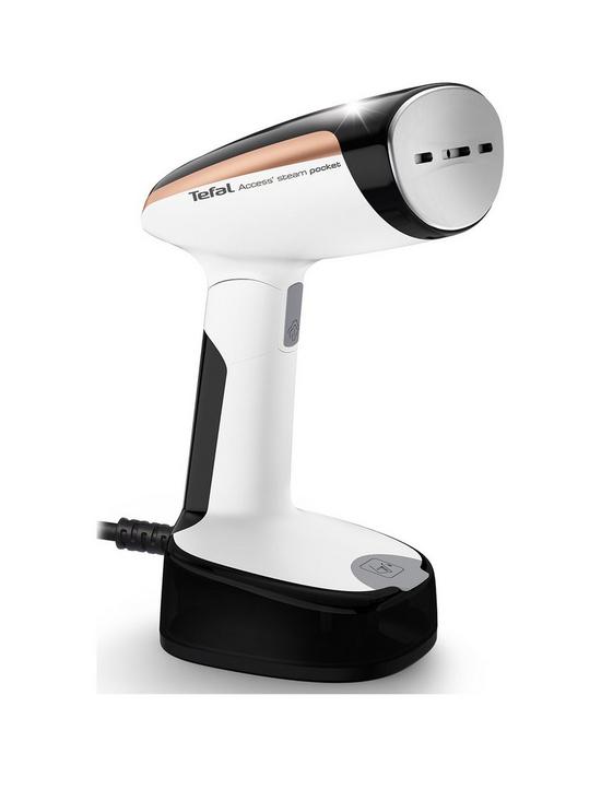 front image of tefal-handheld-clothes-steamer-120ml-20gmin-steam-output-access-steam-pocket