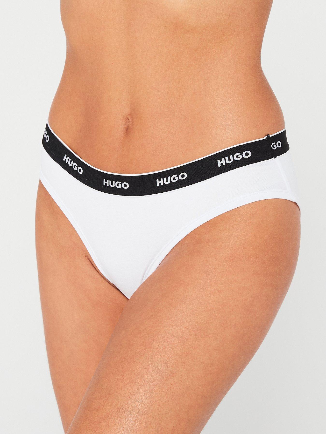 HUGO Women's Bold Logo Cotton Stretch Thong