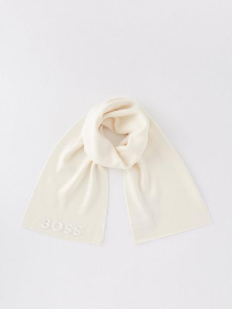 boss-lara-ribbed-wool-scarf-white
