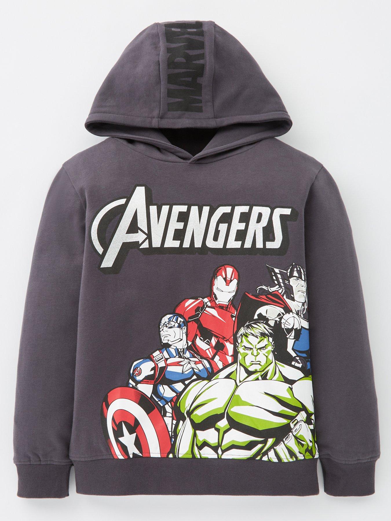 Grey marvel hoodie sale