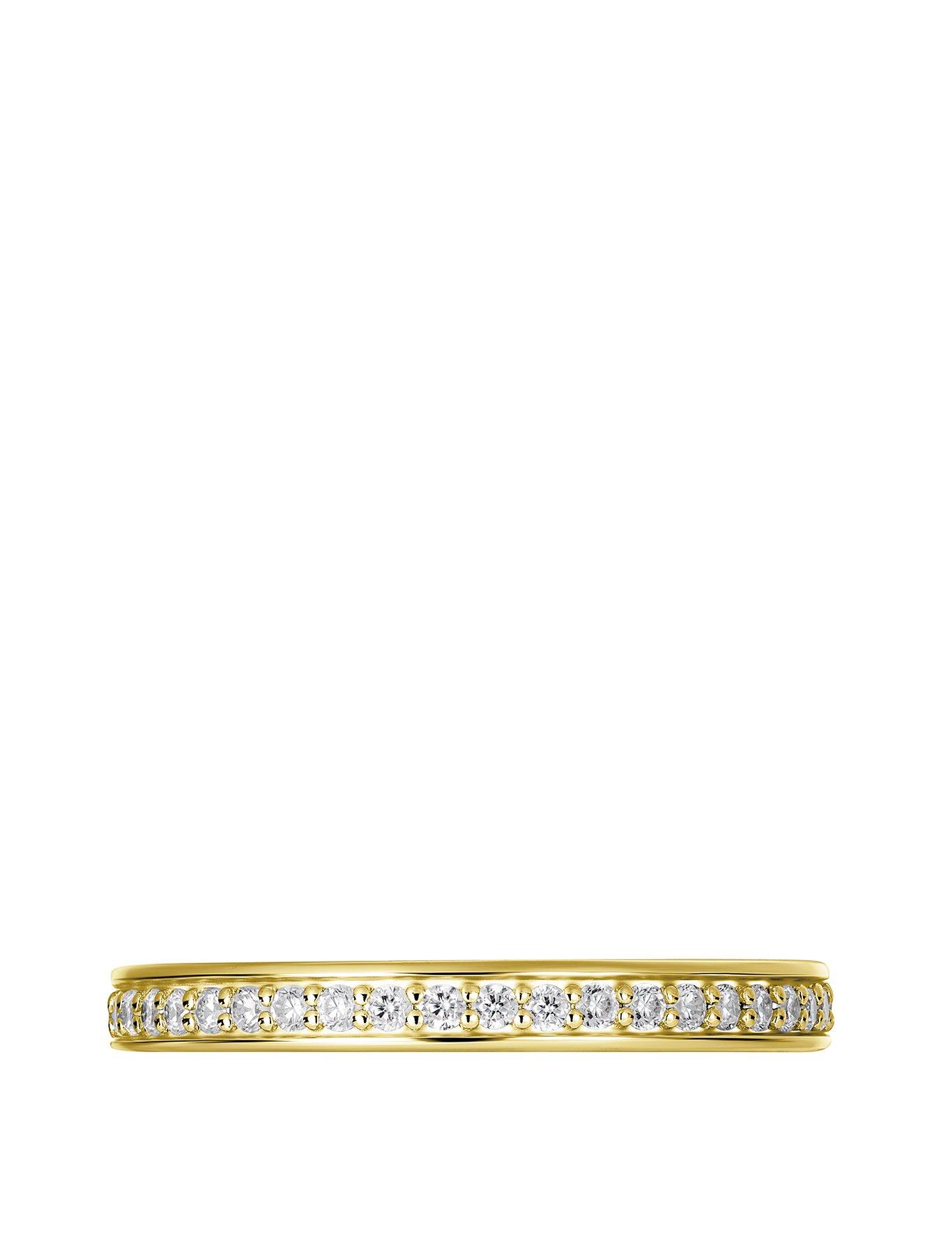  image of created-brilliance-hallie-9ct-yellow-gold-025ct-lab-grown-diamond-wedding-ring