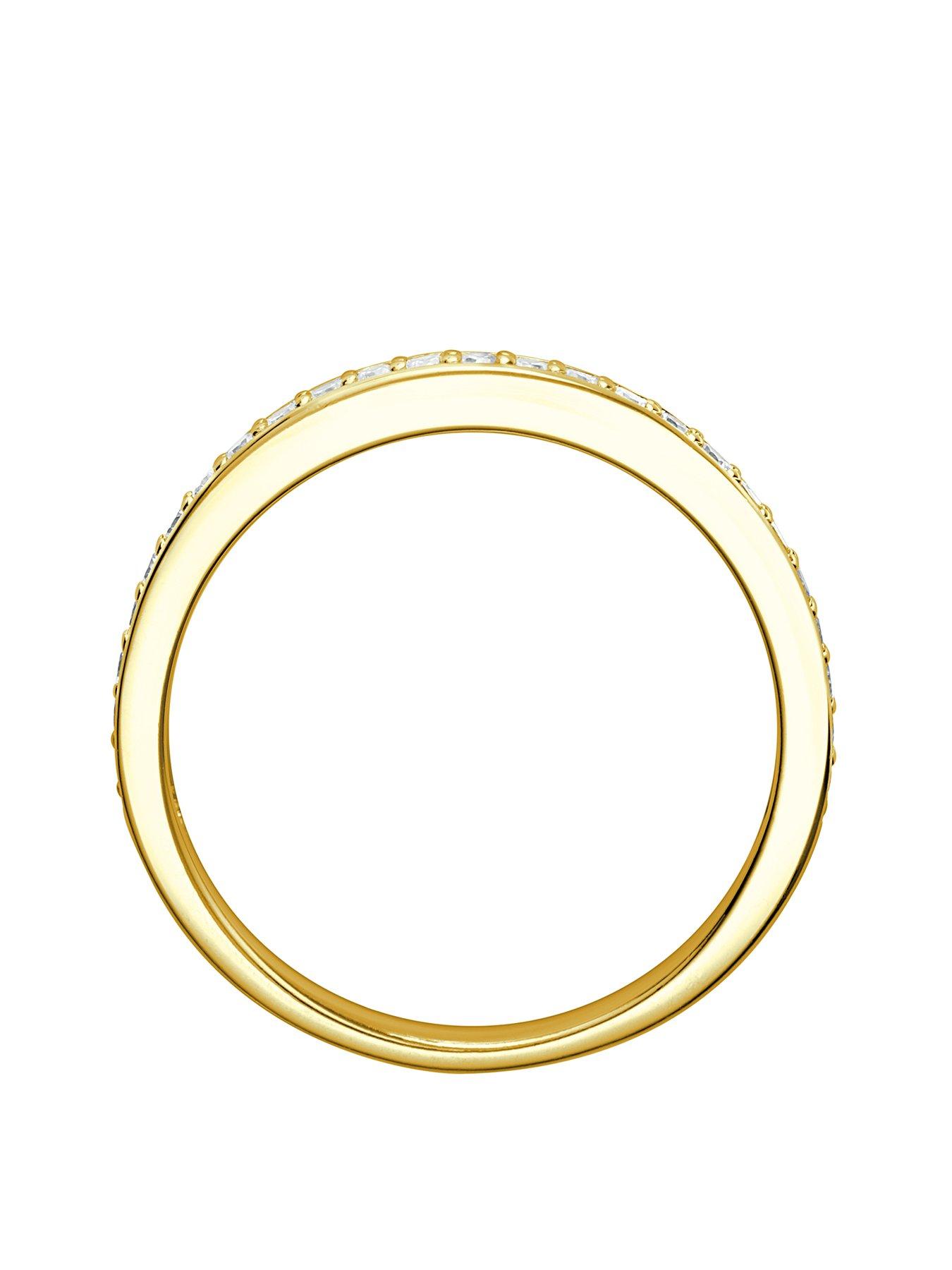  image of created-brilliance-hallie-9ct-yellow-gold-025ct-lab-grown-diamond-wedding-ring