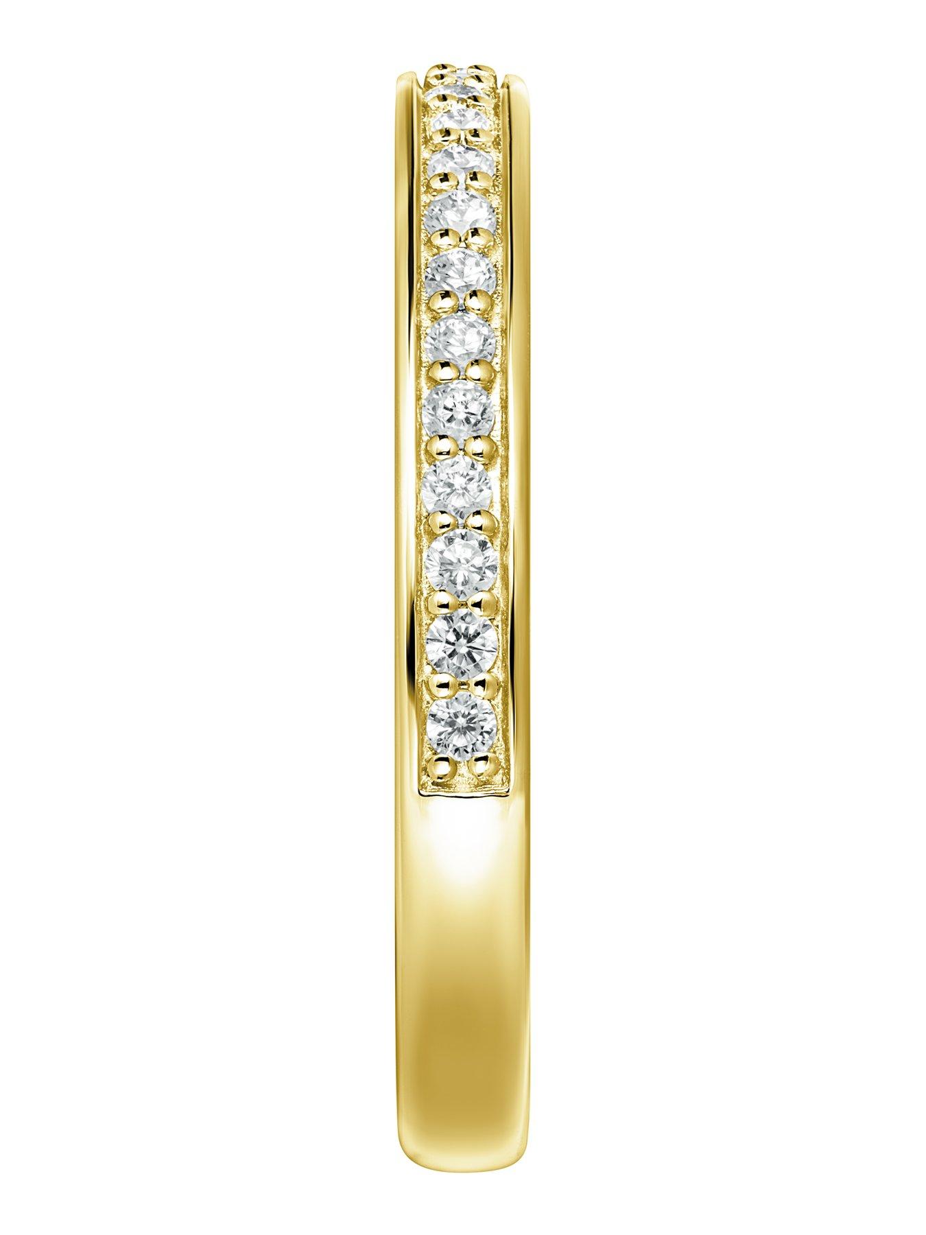  image of created-brilliance-hallie-9ct-yellow-gold-025ct-lab-grown-diamond-wedding-ring