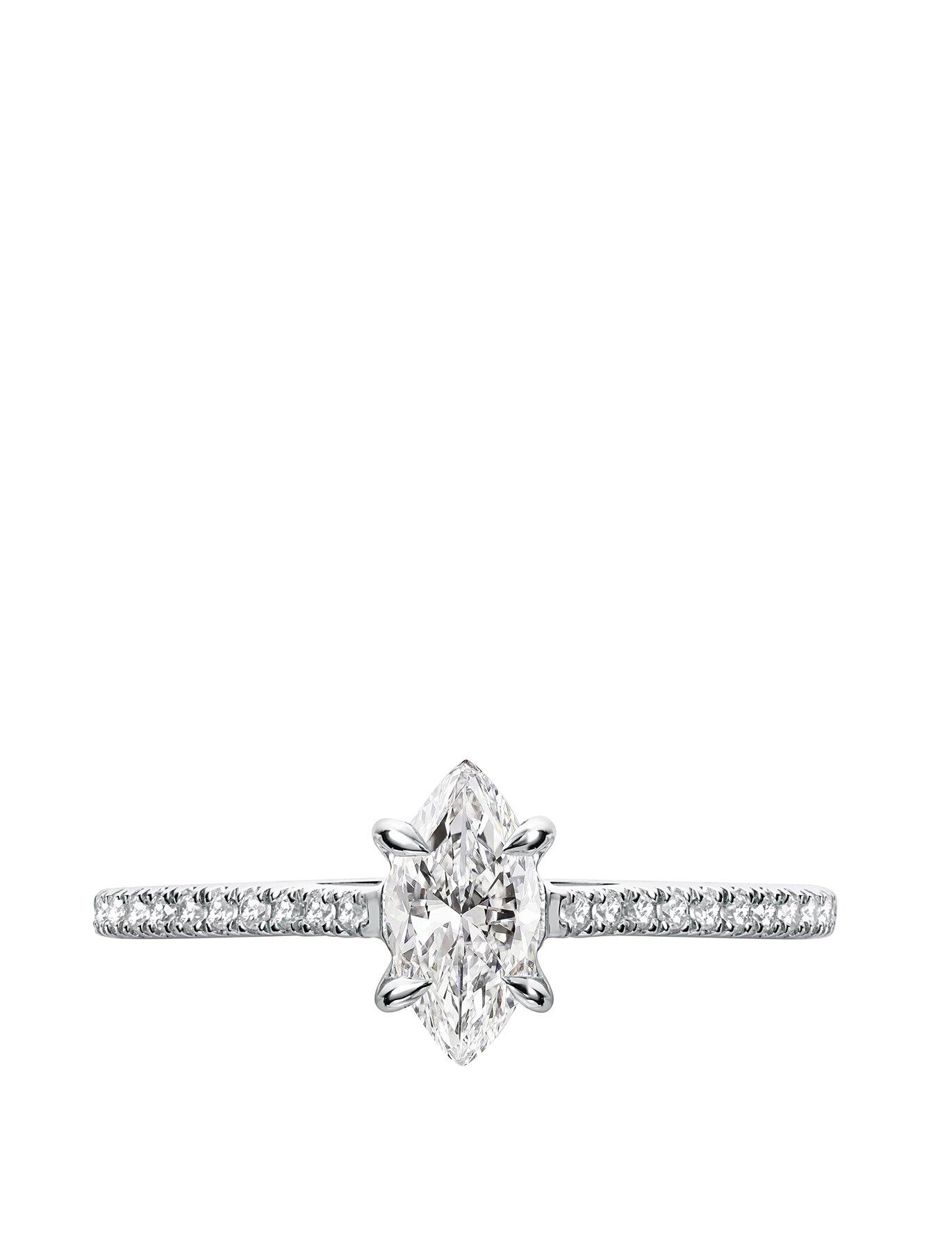  image of created-brilliance-emily-9ct-white-gold-075ct-marquise-lab-grown-diamond-ring