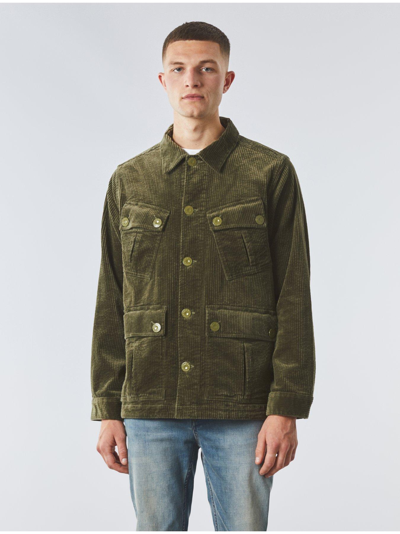 Pretty Green Acquiesce Cord 4 Pocket Jacket - Khaki | littlewoods.com