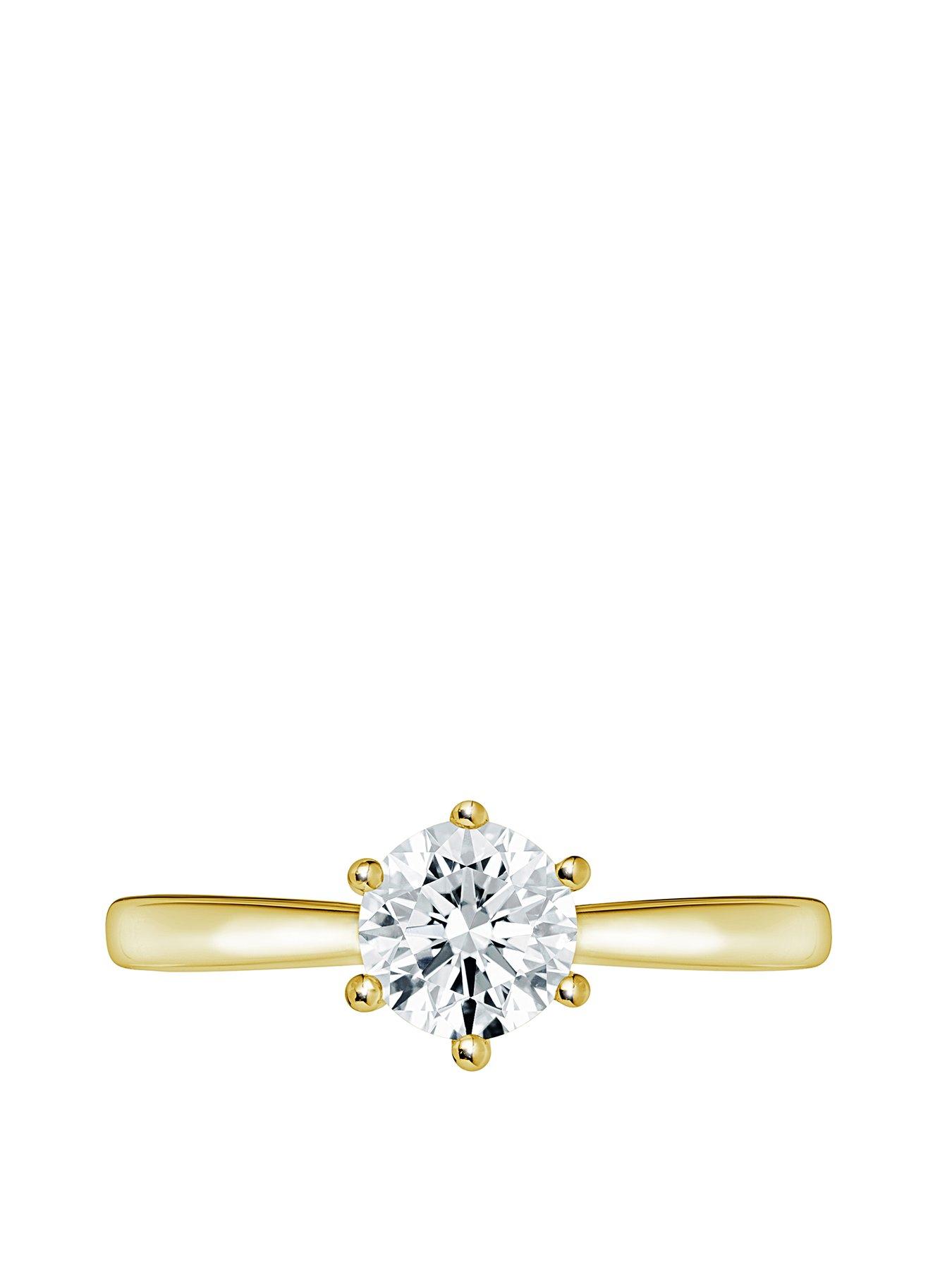  image of created-brilliance-charlotte-9ct-yellow-gold-050ct-lab-grown-diamond-ring