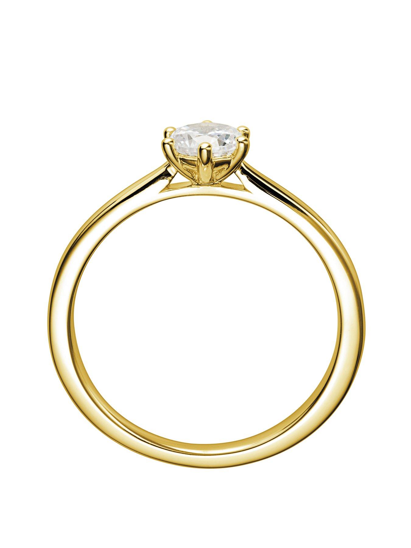  image of created-brilliance-charlotte-9ct-yellow-gold-050ct-lab-grown-diamond-ring