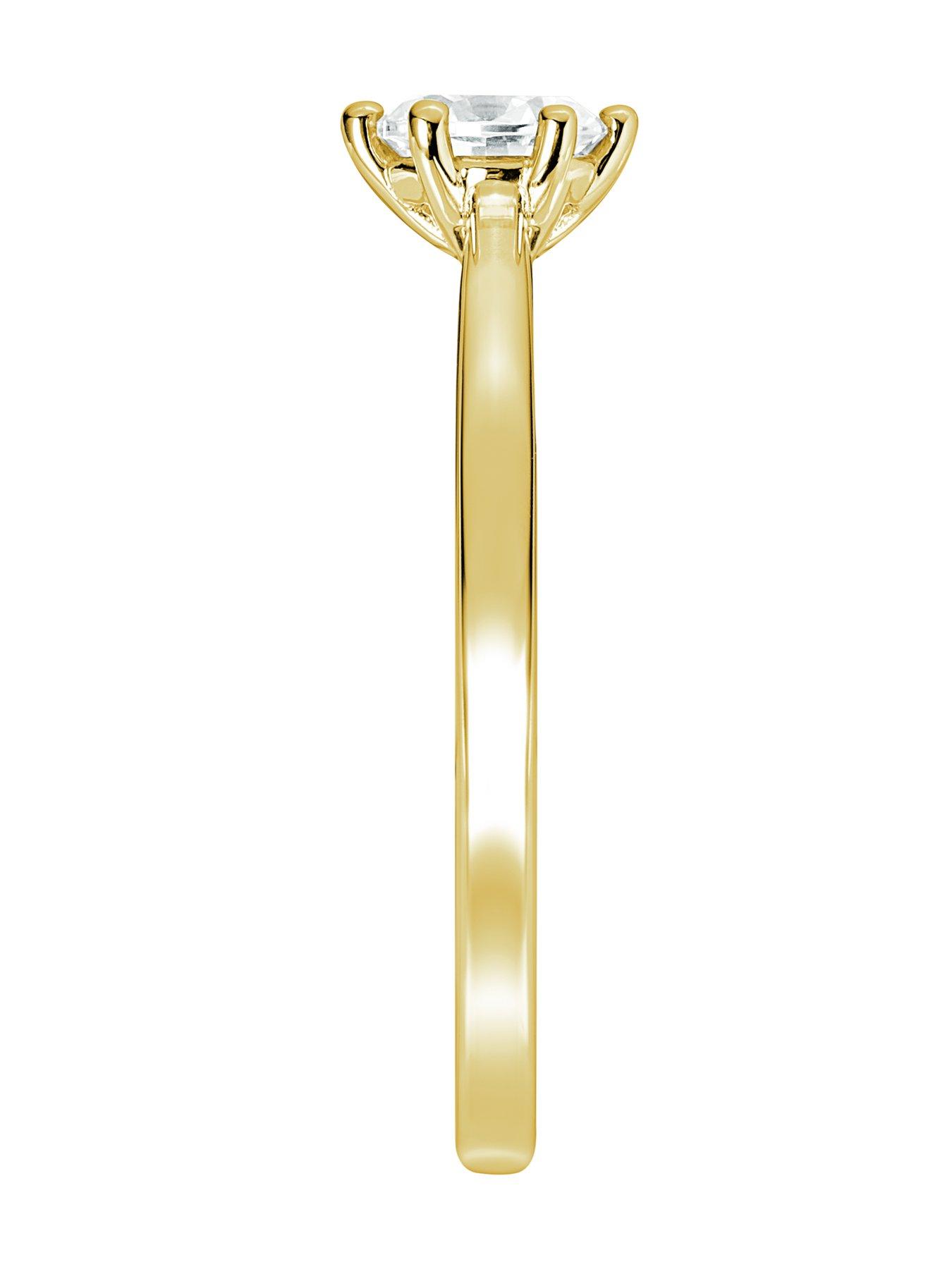  image of created-brilliance-charlotte-9ct-yellow-gold-050ct-lab-grown-diamond-ring