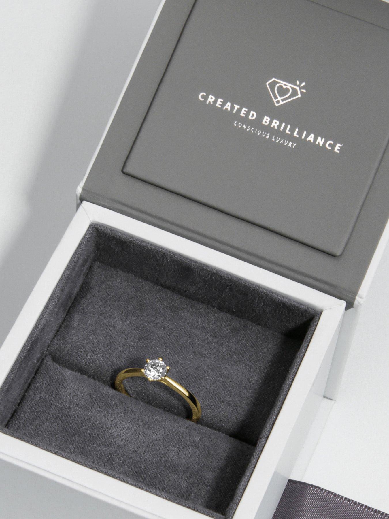  image of created-brilliance-charlotte-9ct-yellow-gold-050ct-lab-grown-diamond-ring