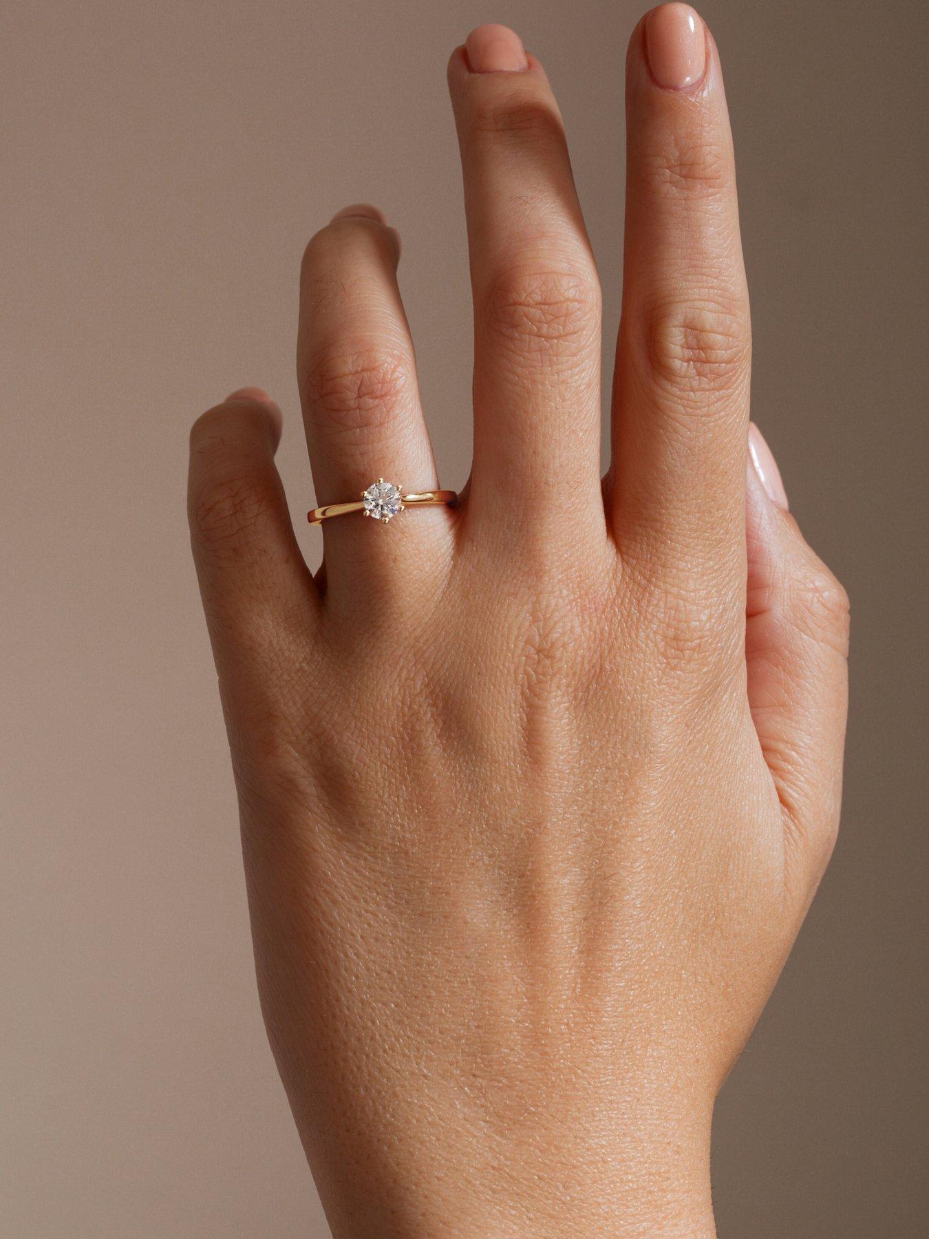  image of created-brilliance-charlotte-9ct-yellow-gold-050ct-lab-grown-diamond-ring