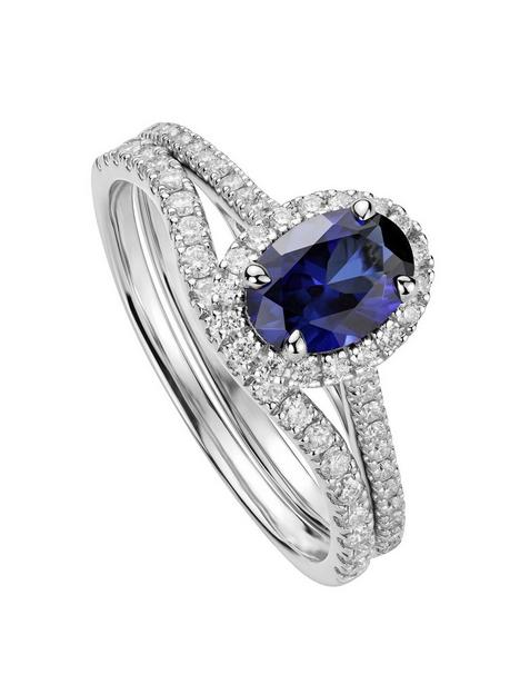 created-brilliance-rosalind-layla-9ct-white-gold-created-sapphire-040ct-lab-grown-diamond-ring-bridal-set
