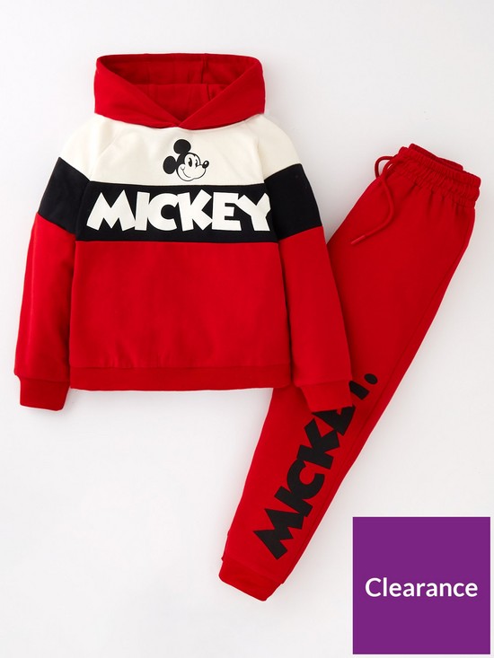 front image of mickey-mouse-disney-boysnbsp2-piece-hoodie-and-jogger-set-ndash-redmulti