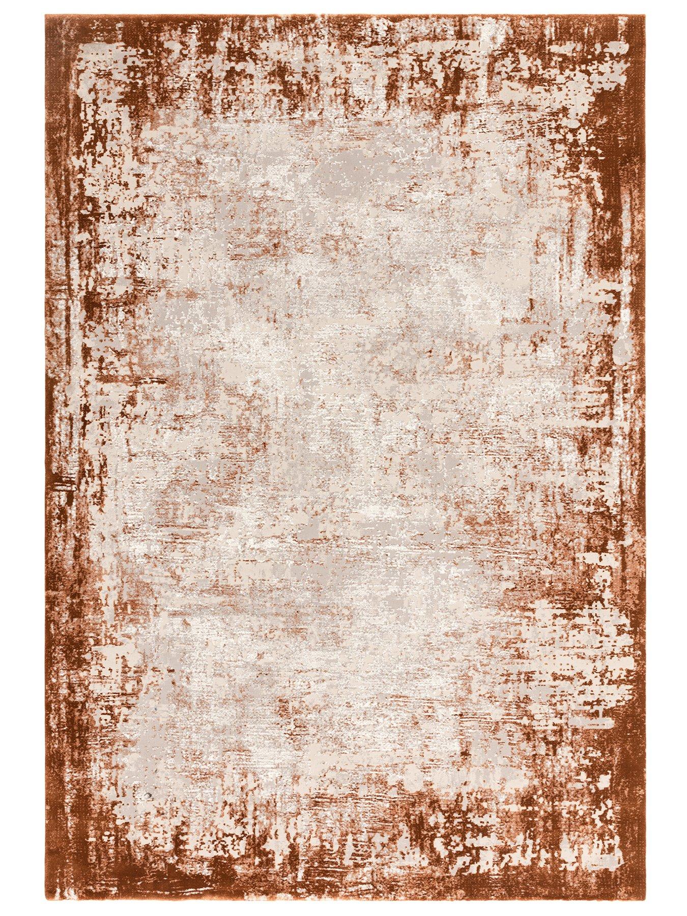 Asiatic Kuza Abstract Border Design Rug | Littlewoods