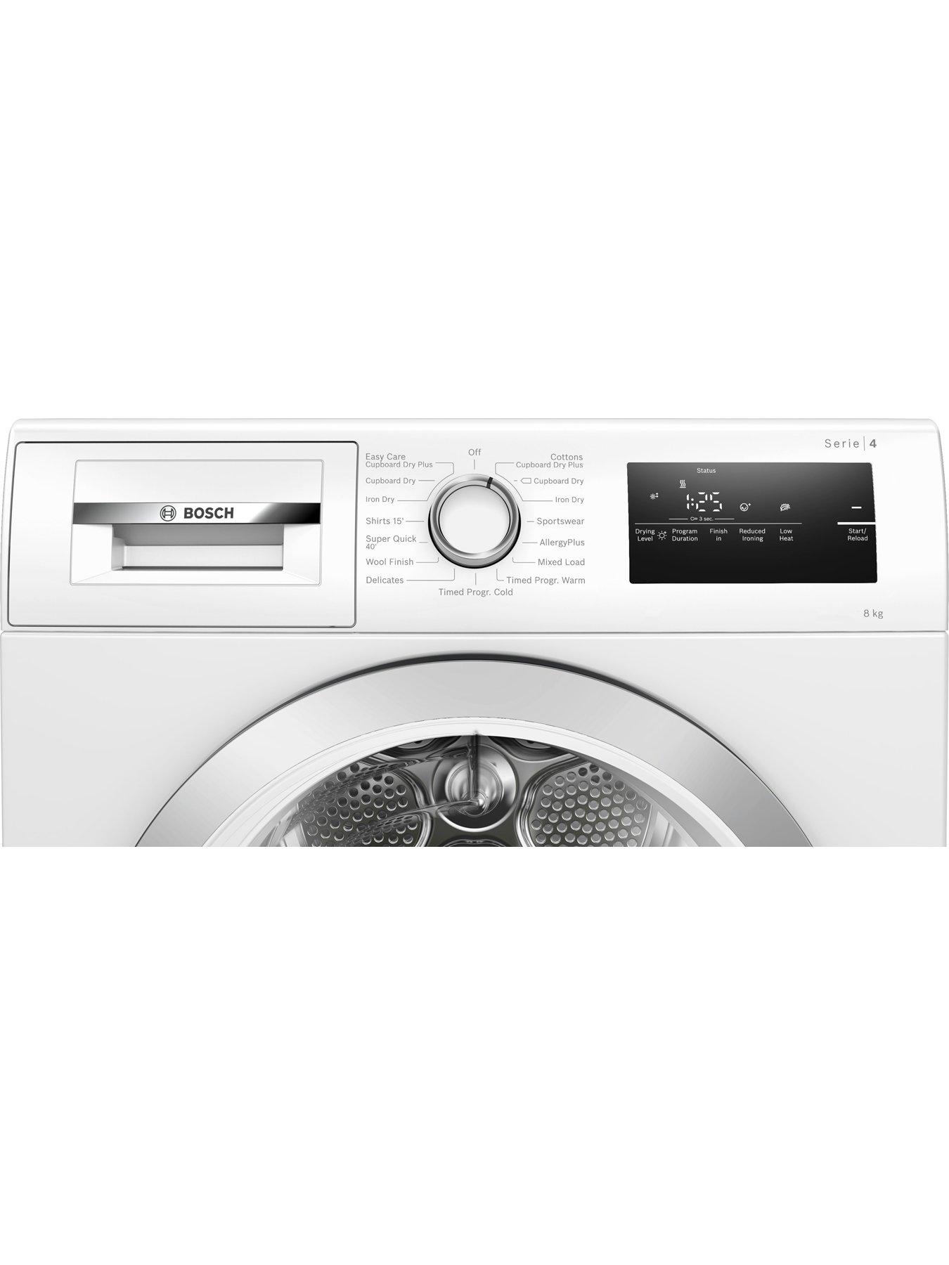  image of bosch-series-4-wtn83203gbnbsp8kg-load-condenser-tumble-dryer-white