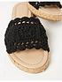  image of fatface-crochet-raffia-sandal-black