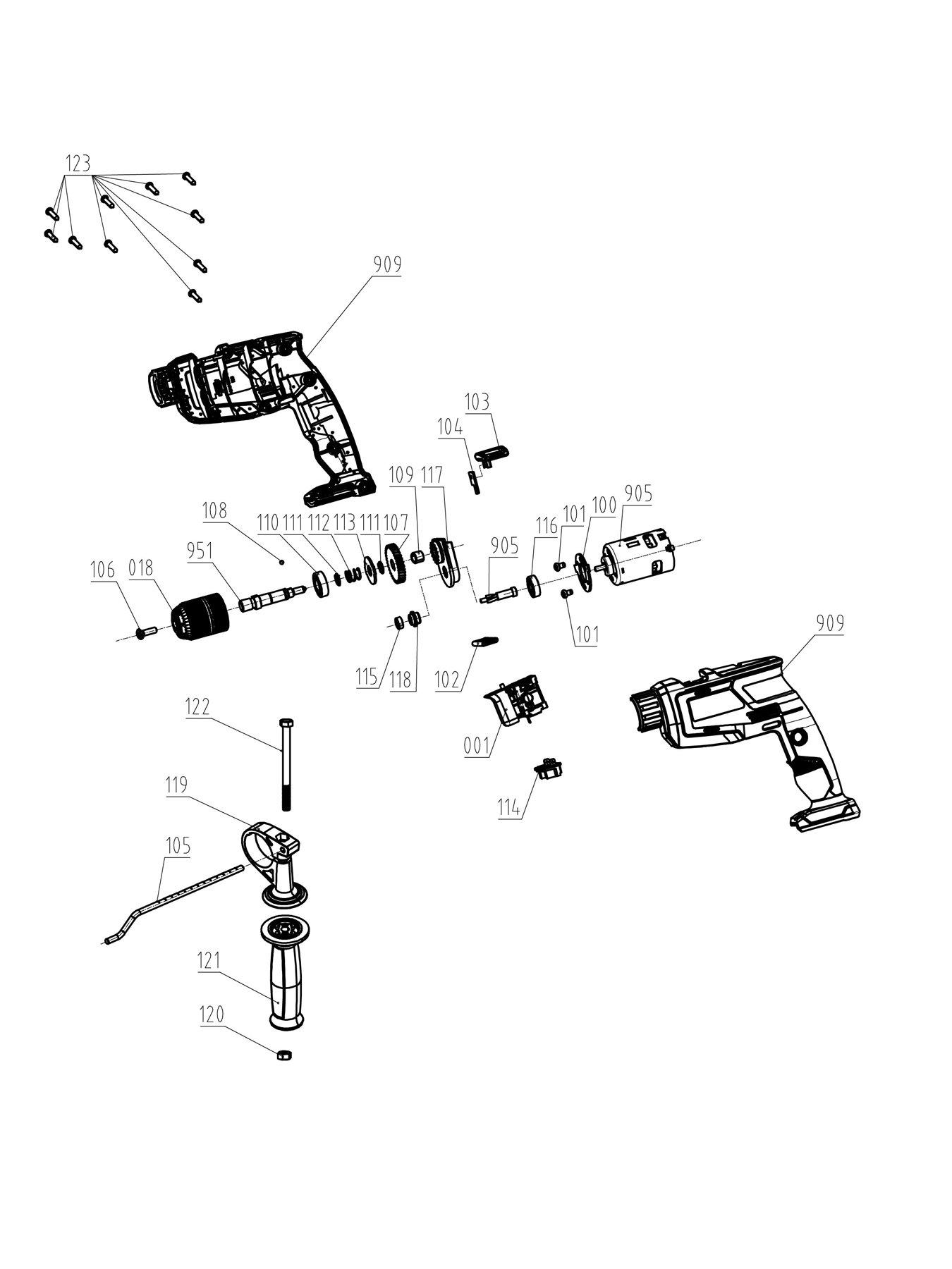  image of einhell-pxc-cordless-hammer-drill-tc-id-18-li--solo-18v-without-battery