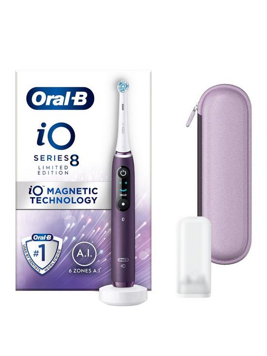 front image of oral-b-io8-violet-ametrine-zipper-case