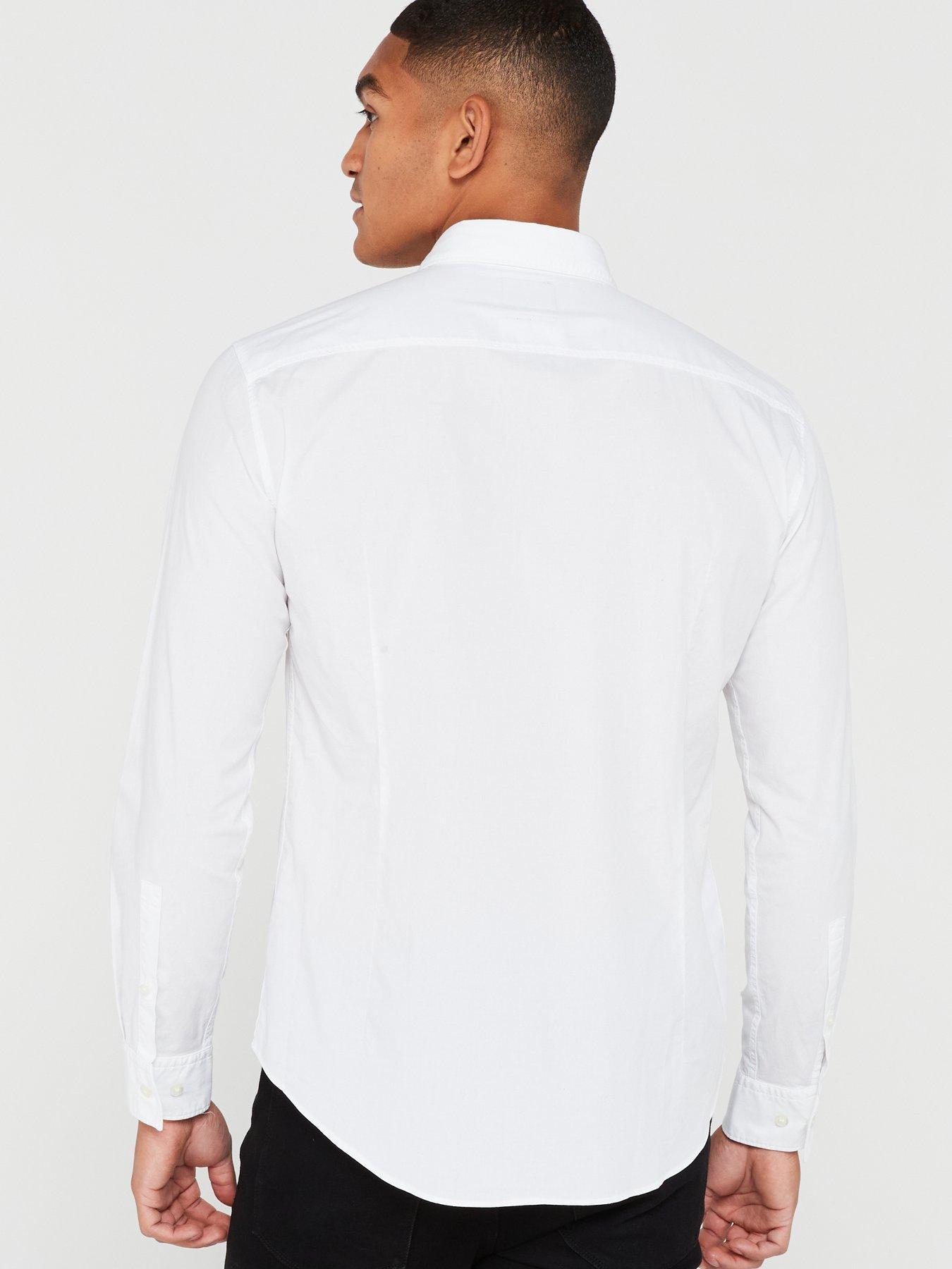  image of hugo-ermo-slim-fit-long-sleeve-shirt-white