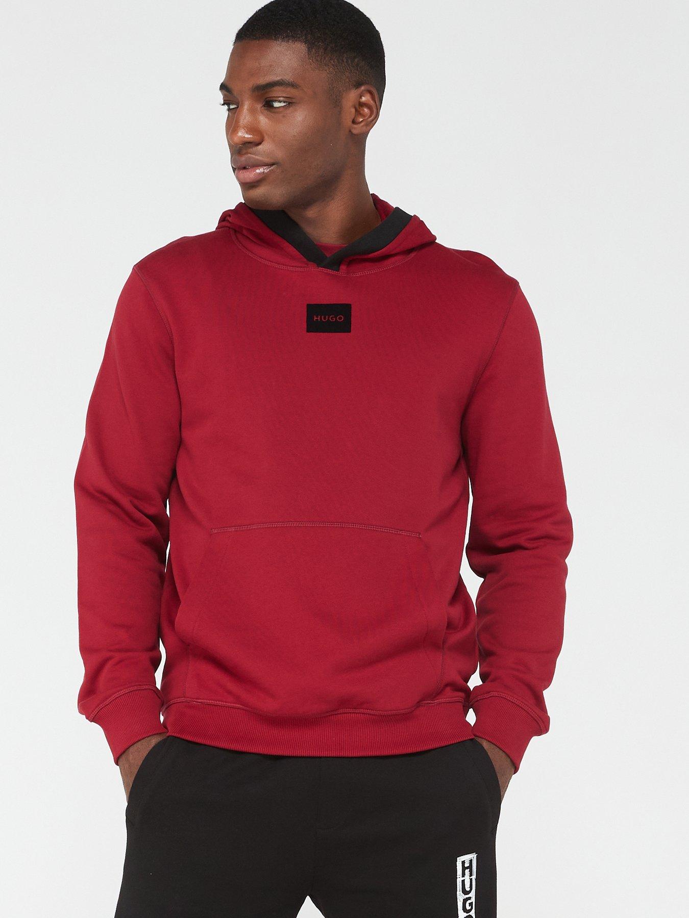 Mens dark shop red hoodie