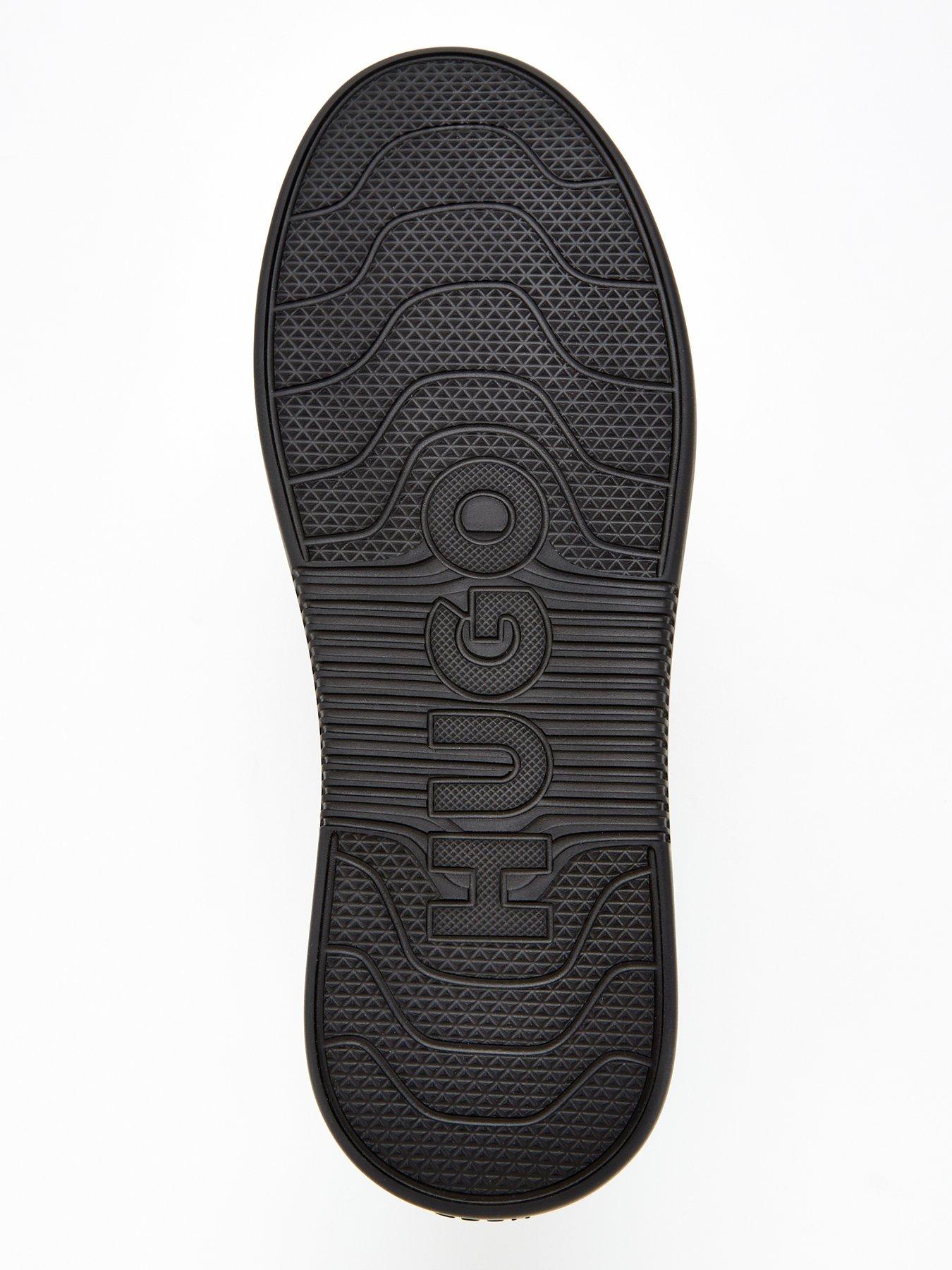  image of hugo-blake-leather-trainer-black