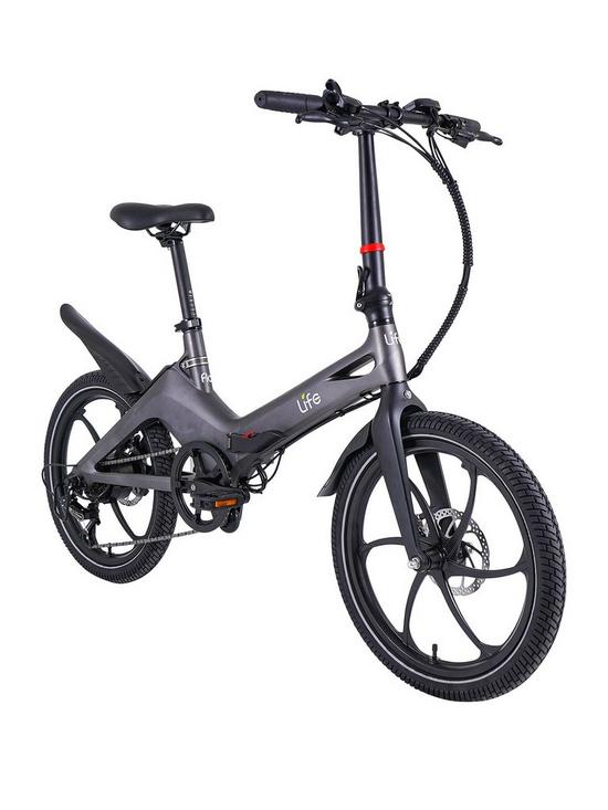 front image of li-fe-flo-stealth-unisex-electric-bike