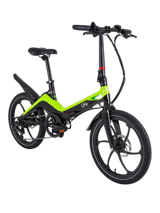 front image of li-fe-flo-green-unisex-electric-bike