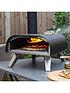  image of zanussi-black-painted-wood-pellet-black-pizza-oven-with-paddle-amp-cover