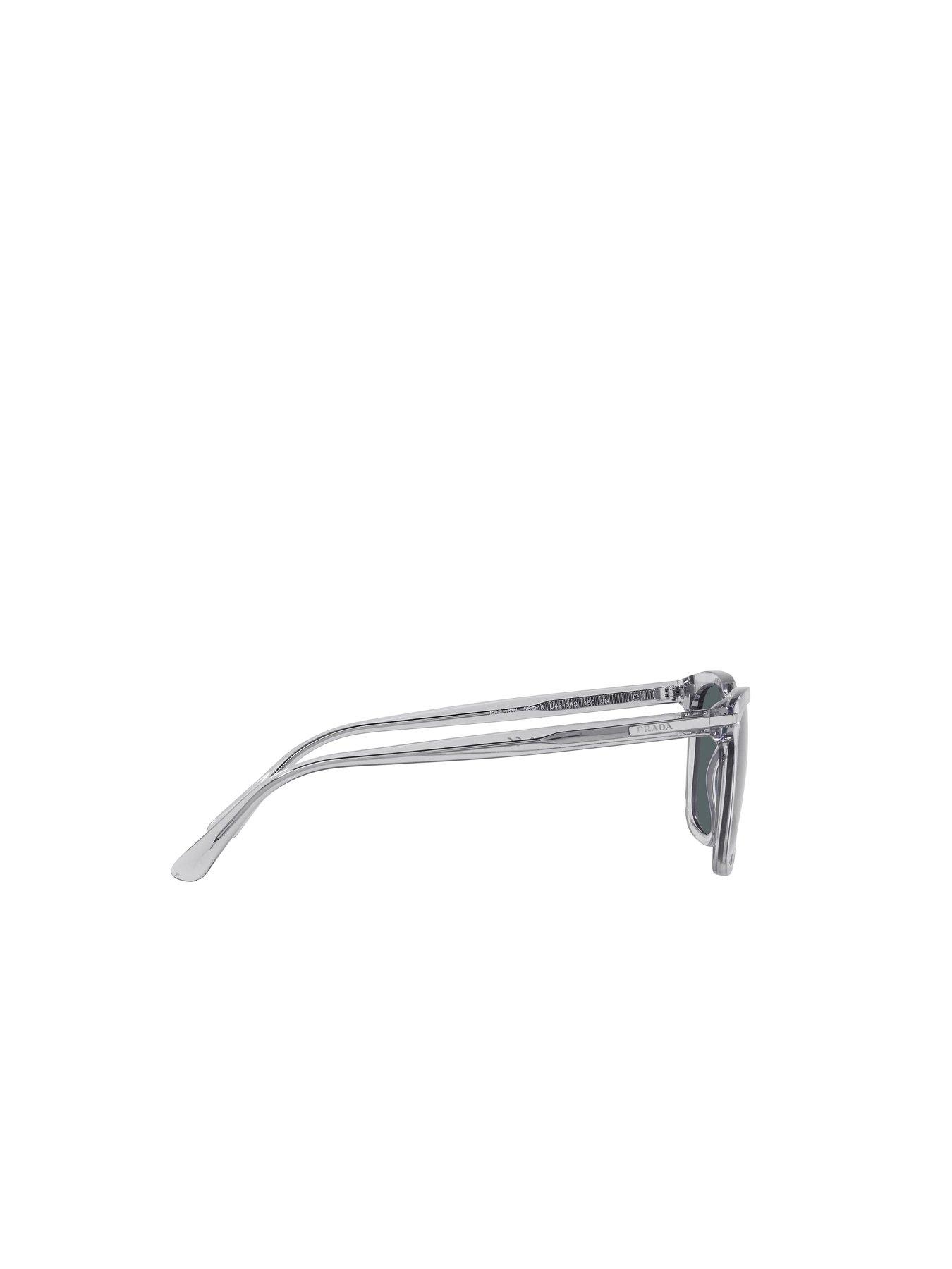  image of prada-rectangle-acetate-sunglass-grey