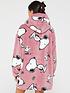  image of v-by-very-ladies-snoopy-hooded-blanket--pink