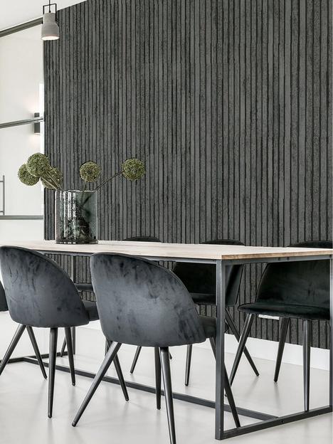 arthouse-wood-slats-charcoal-grey-wallpaper