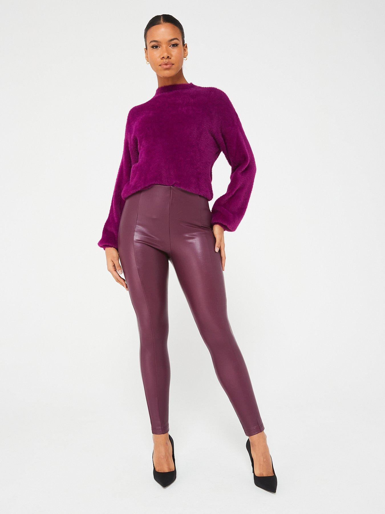 Chocolate Vegan Leather Ponte Leggings – Never Fully Dressed