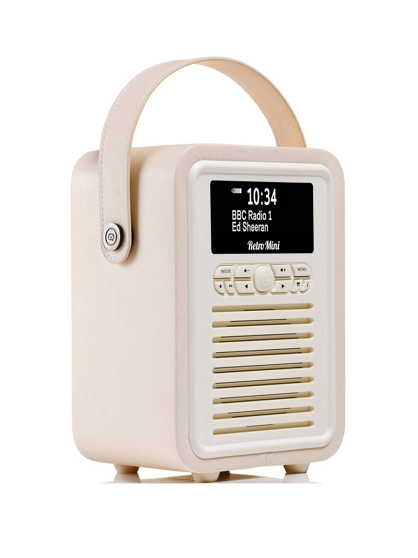 undefined Retro Mini Portable DAB Radio with Bluetooth - Oak