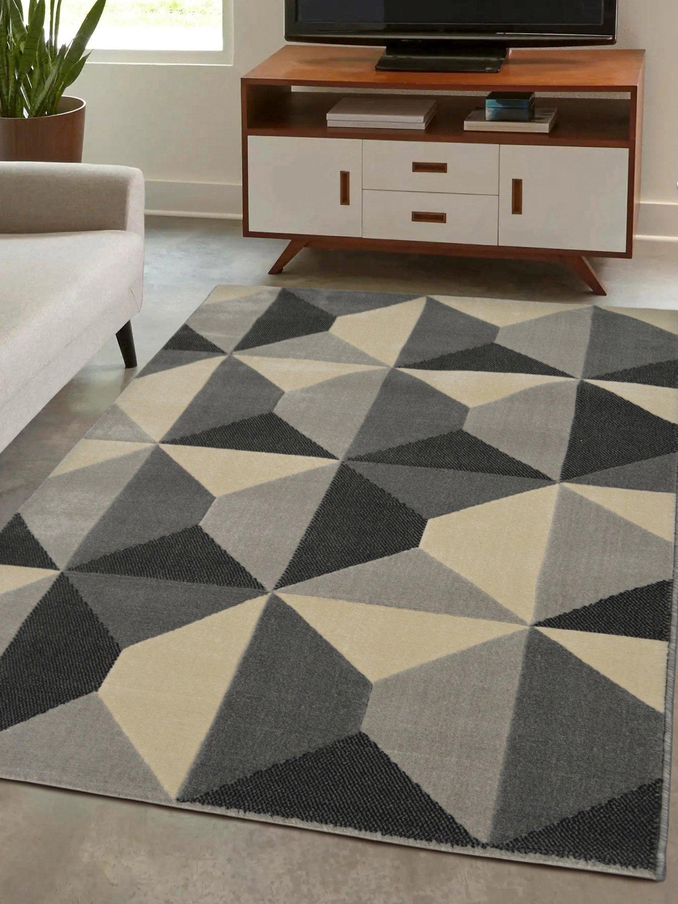 Everyday Creation Grey Geo Rug