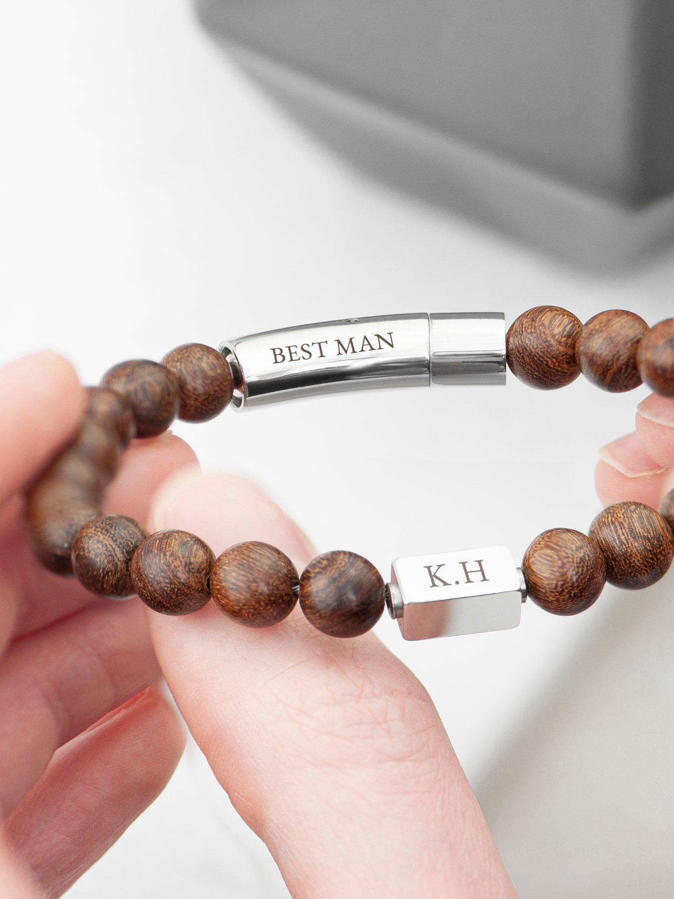 Treat Republic Personalised Men's Wooden Bracelet