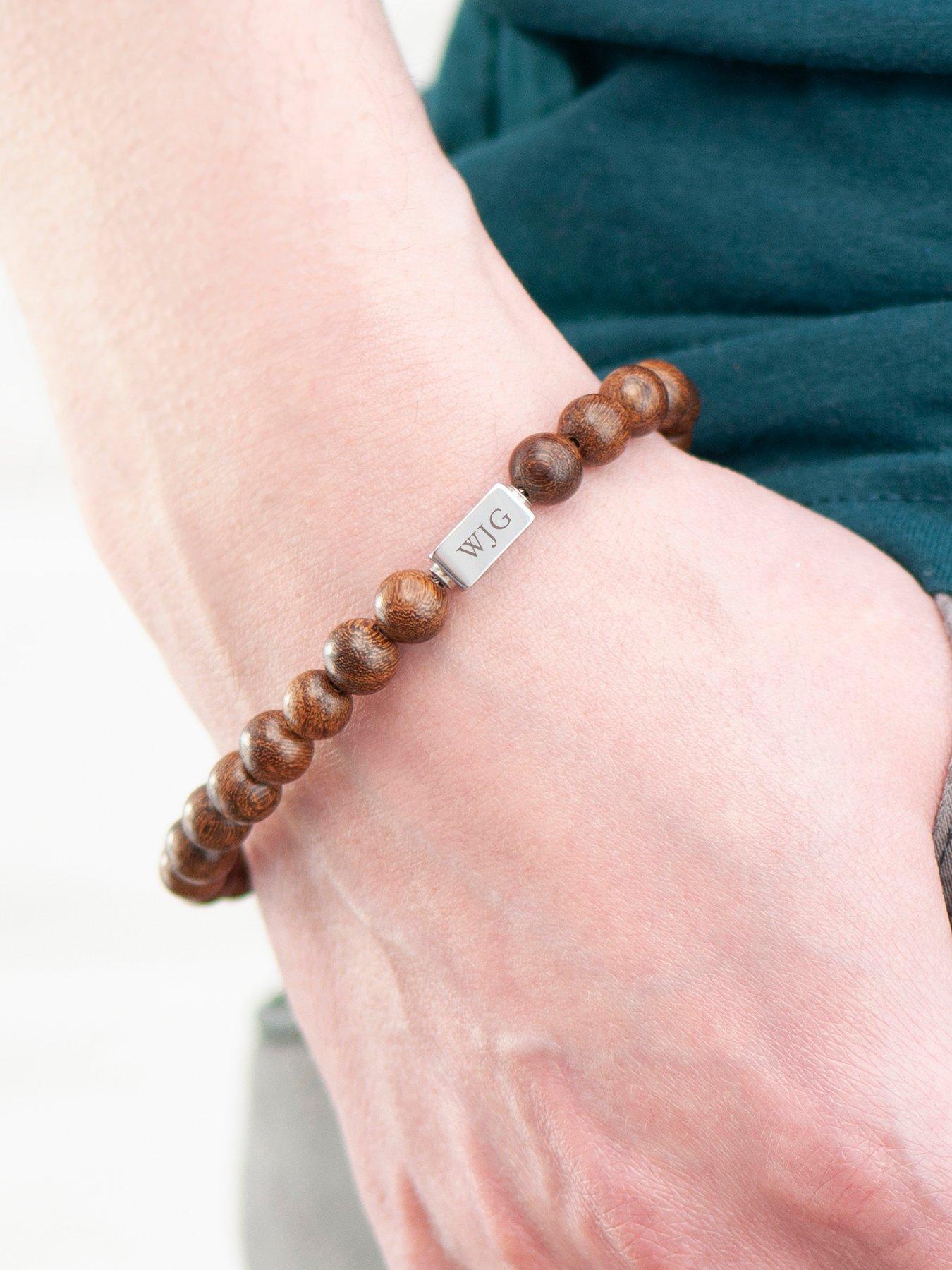  image of treat-republic-personalised-mens-wooden-bracelet