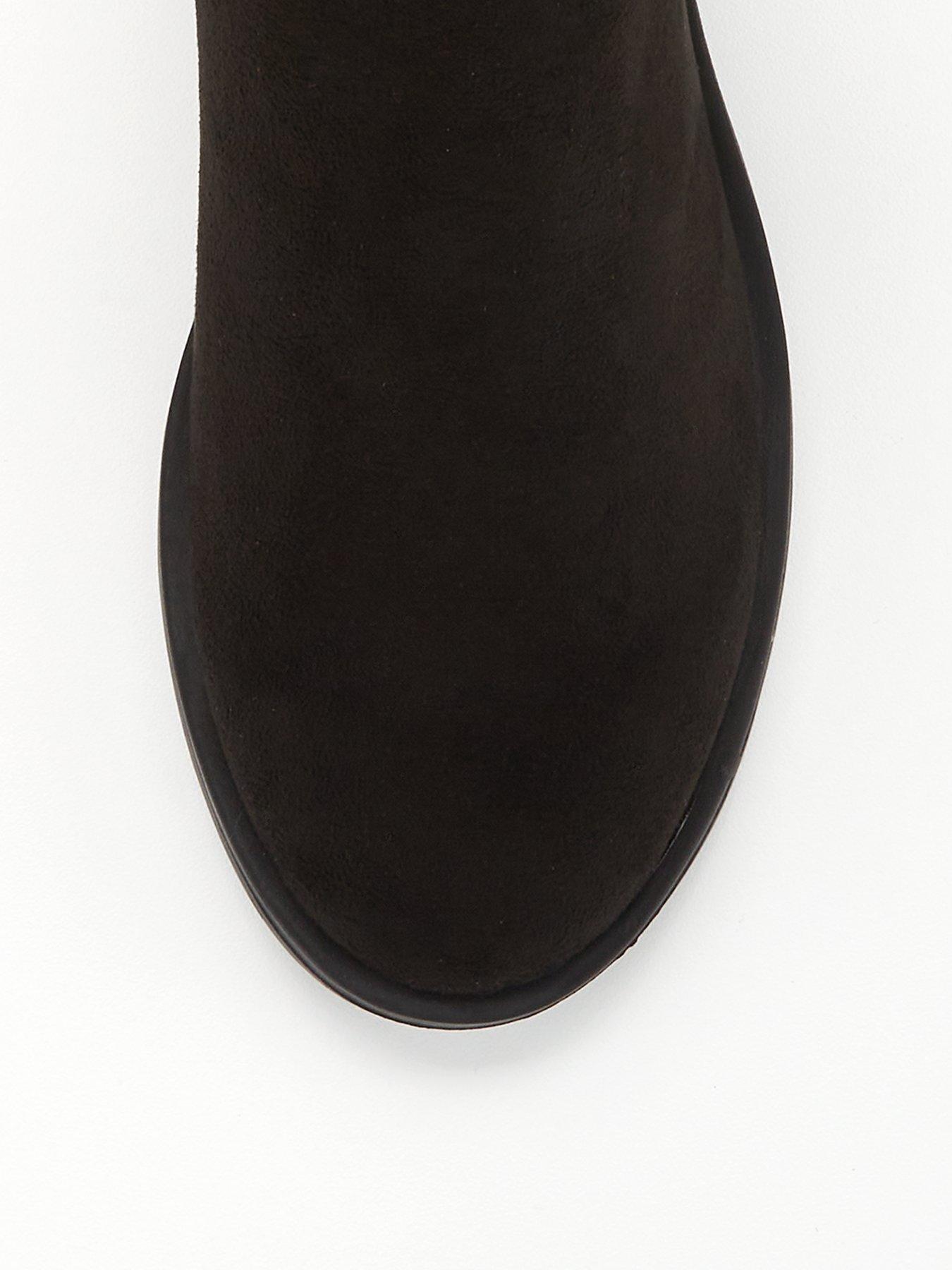  image of everyday-comfort-slouch-knee-boot-with-wider-fitting-calf-black