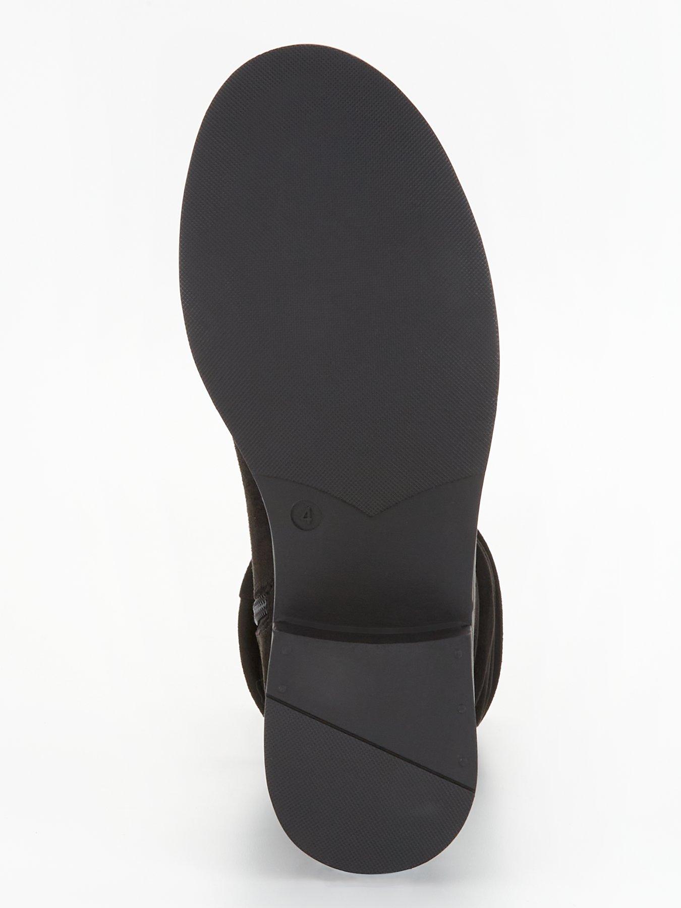 Image 5 of 6 of V by Very Wide Fit Comfort Slouch Knee Boot With Wider Fitting Calf - Black