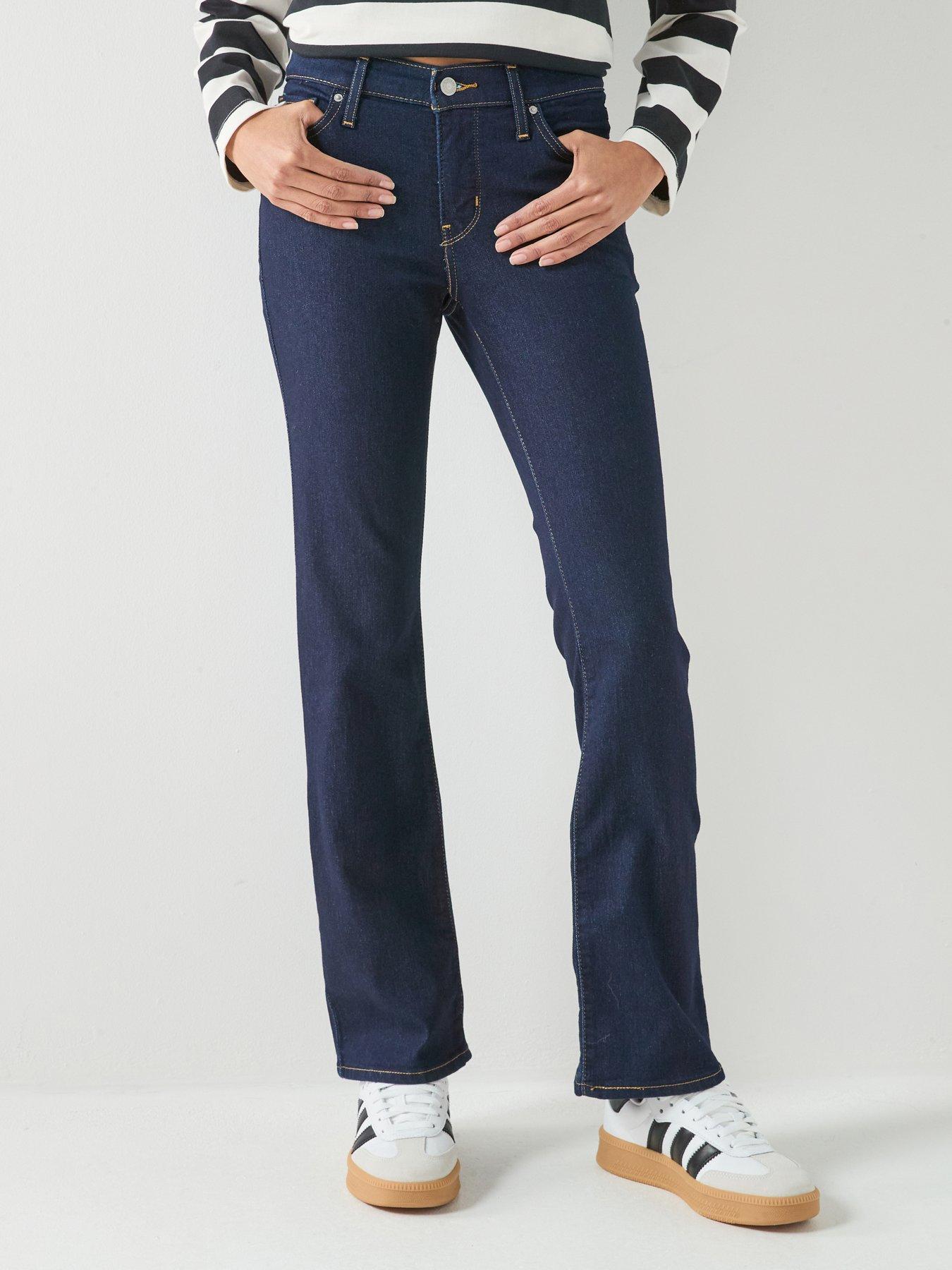 front image of levis-315-shaping-bootcut-jeans-darkest-sky