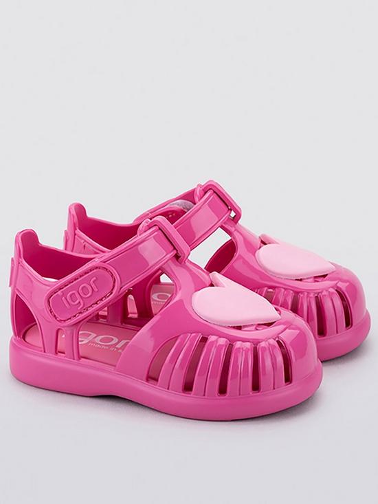 front image of igor-tobby-gloss-love-jelly-sandal