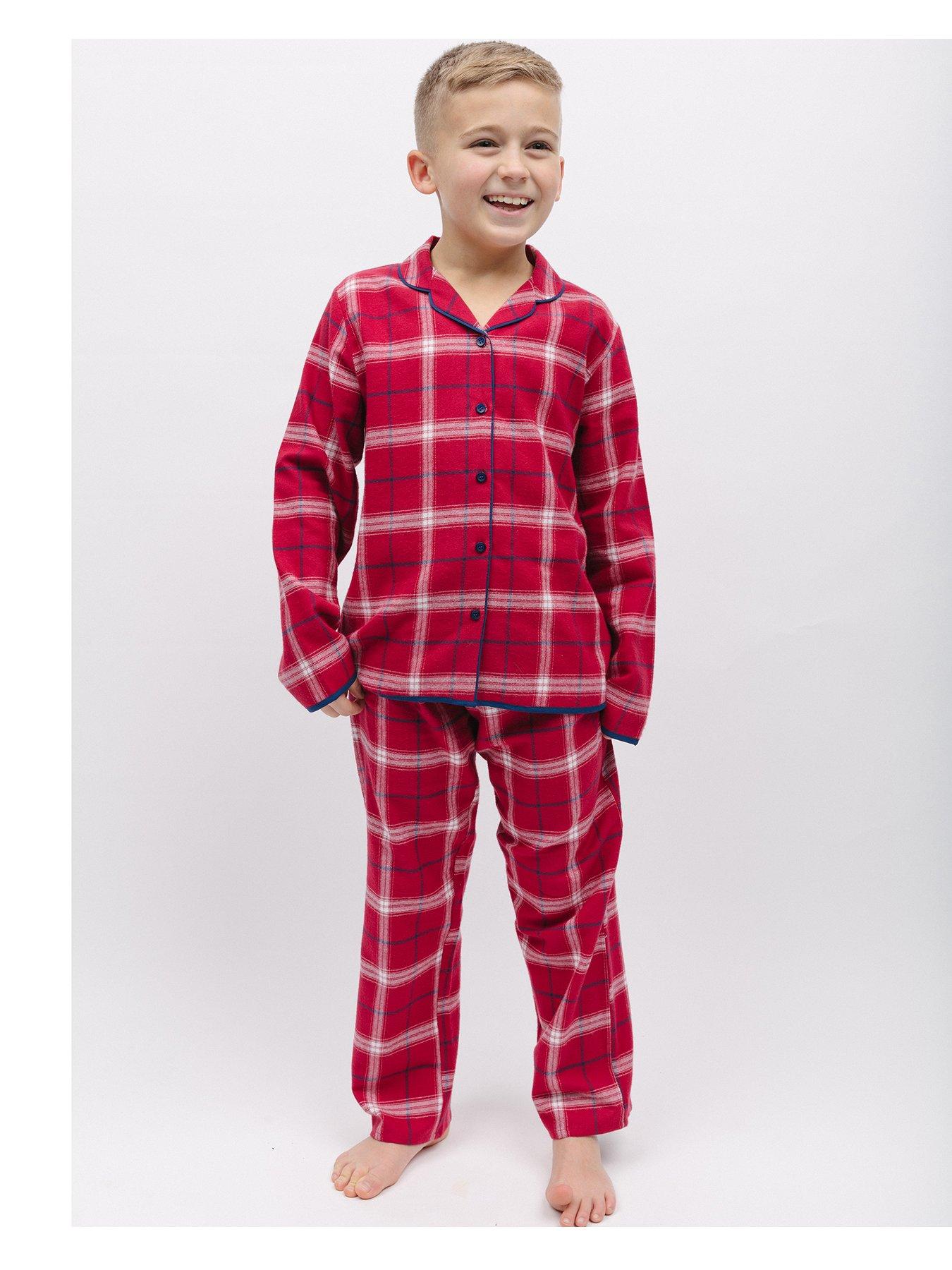 Minijammies Unisex Kids Noel Check Christmas Pyjamas Red