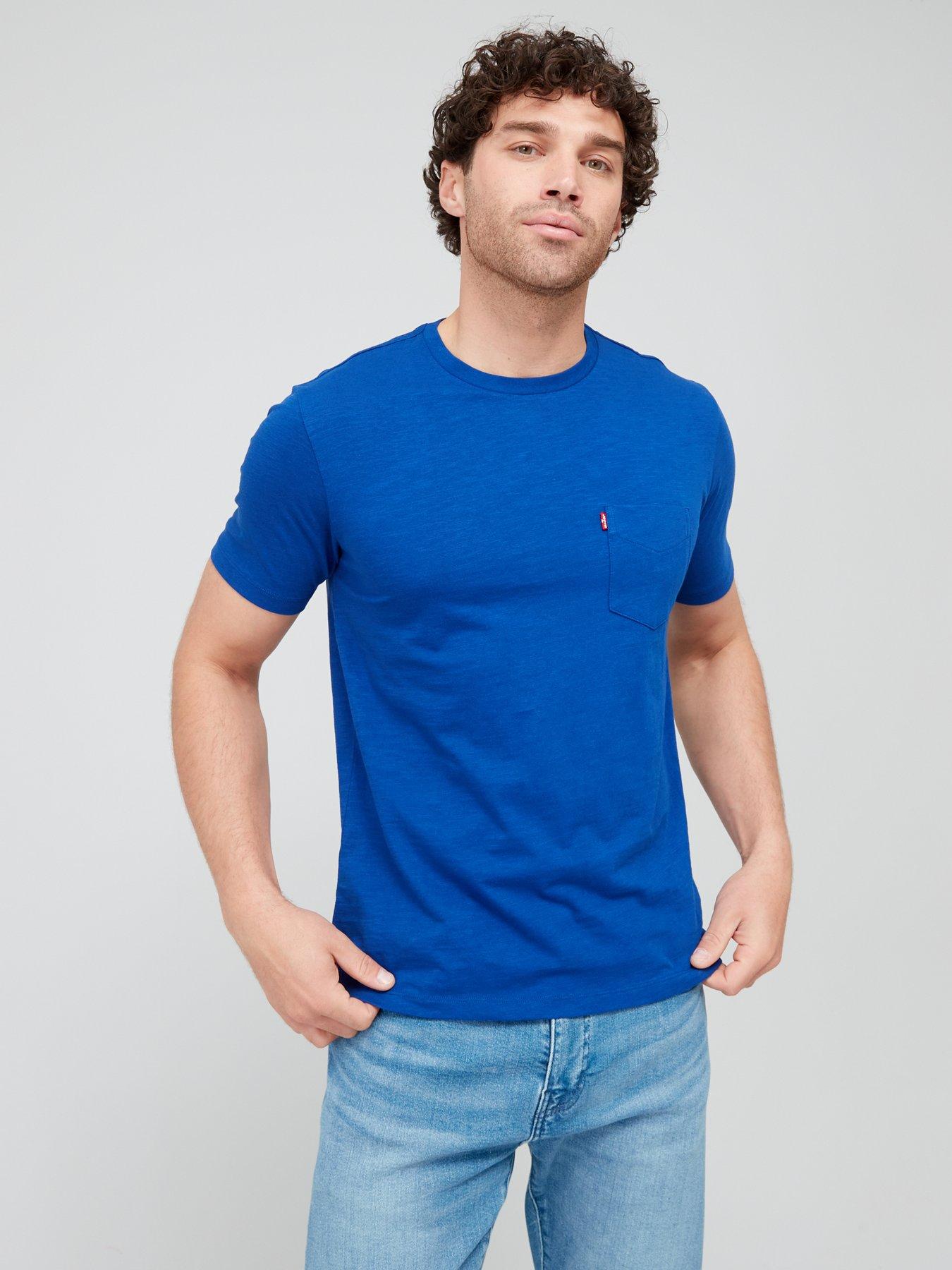 Levi's Short Sleeve Classic Pocket T-Shirt - Blue | littlewoods.com