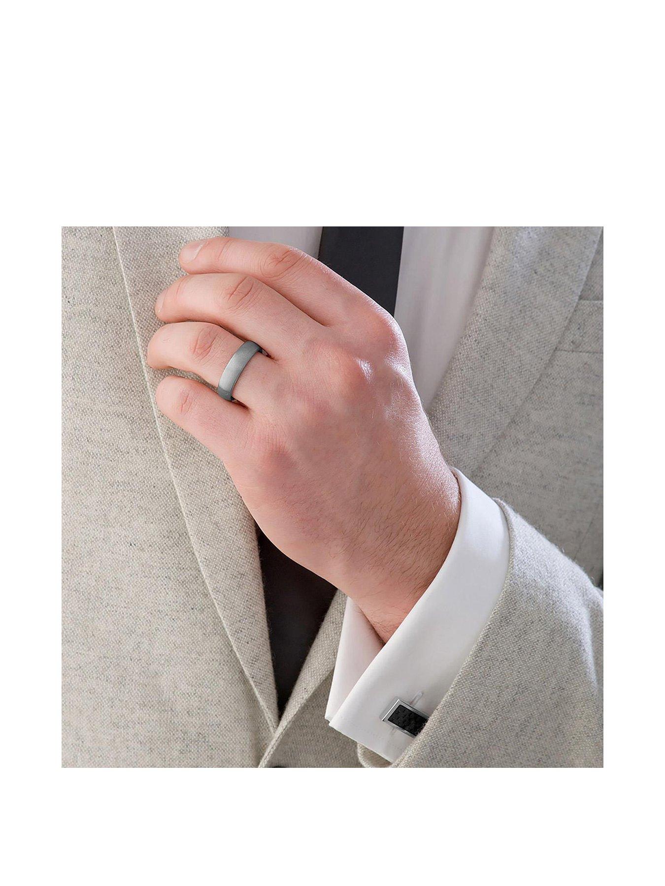  image of beaverbrooks-titanium-brushed-mens-ring
