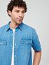  image of levis-short-sleeve-relaxed-fit-western-shirt-blue